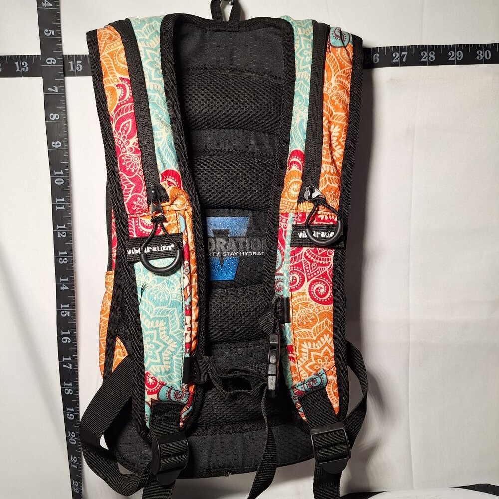 Vibedration Hydration Backpack w/o bladder - turquoise/orange pattern - Picture 2 of 15
